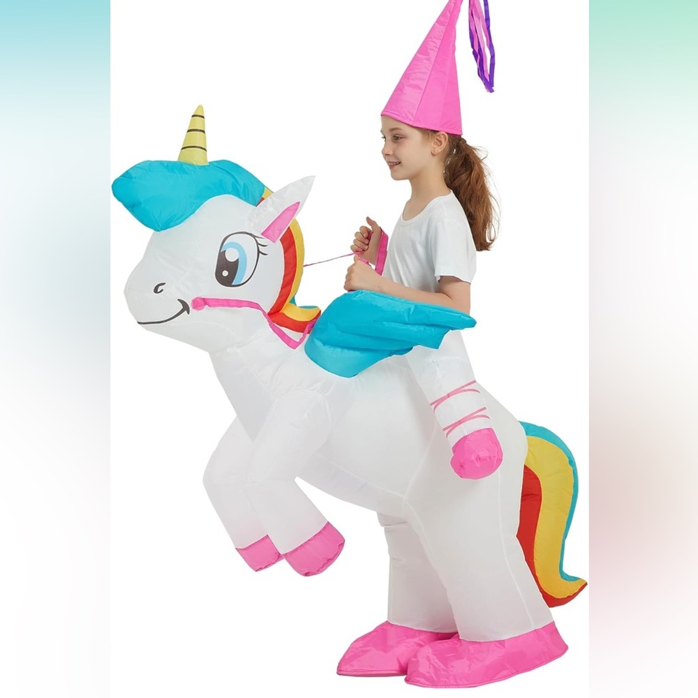 Inflatable Unicorn Costume with Hat